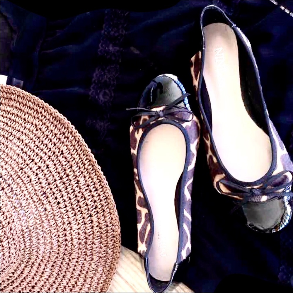 Patent Toe Leopard Print Pony Hair Flats